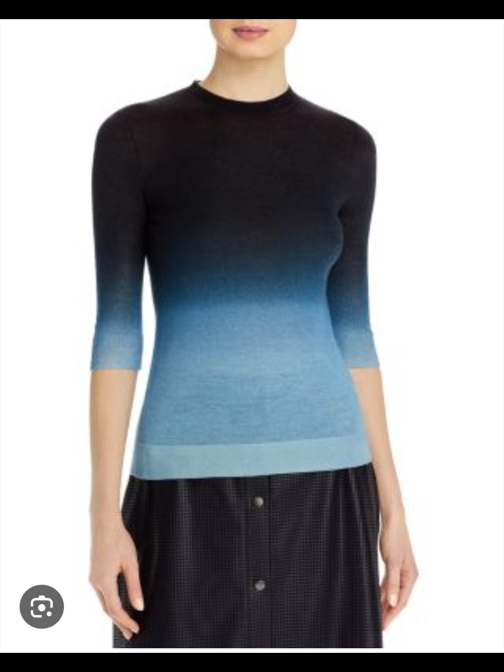 BOSS Hugo Boss Feya Ombre Virgin Wool Knit Top Office Classic Designer